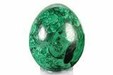 Flowery, Polished Malachite Egg - Congo #241944-1